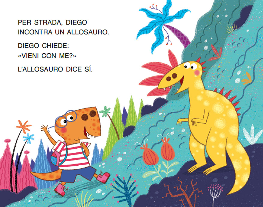 UNA GITA AVVENTUROSA PER DIEGO IL DINOSAURO