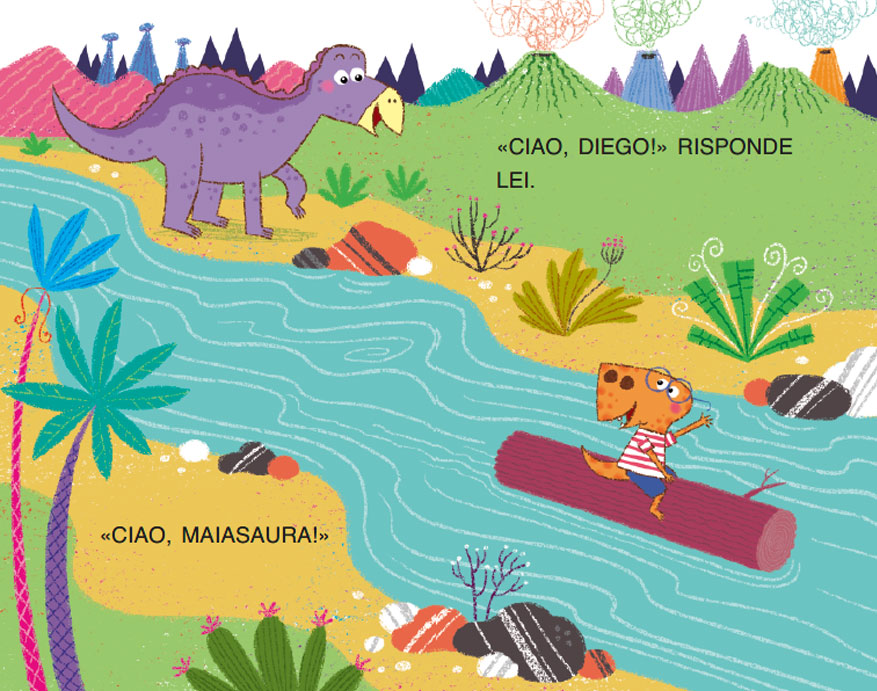 DIEGO IL DINOSAURO IN GITA SUL FIUME