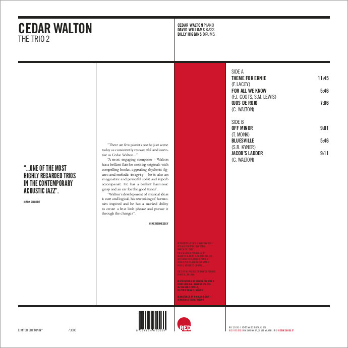 CEDAR WALTON TRIO- THE TRIO VOL.2 (DOPPIO VINILE)