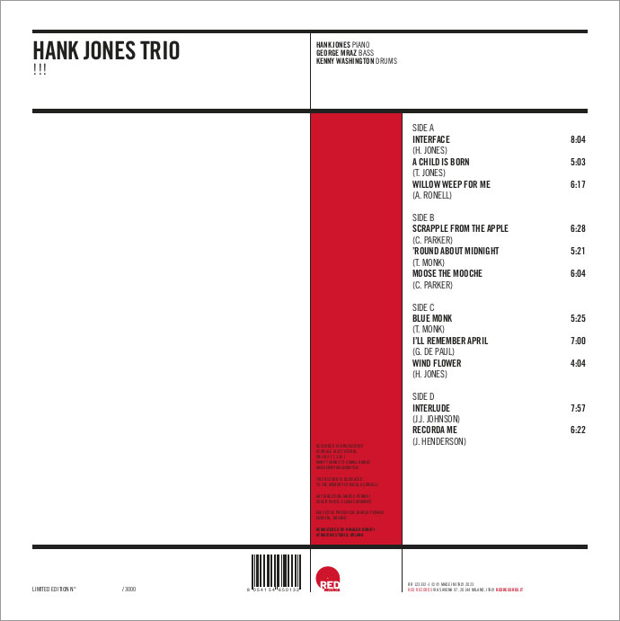 HANK JONES TRIO - !!! (DOPPIO VINILE)