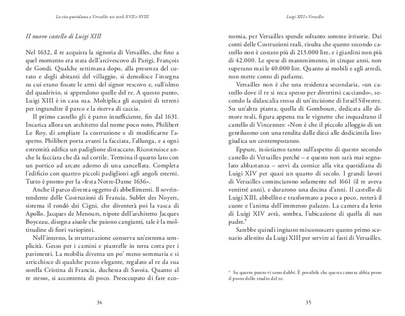 LA VITA QUOTIDIANA A VERSAILLES NEI SECOLI XVII E XVIII