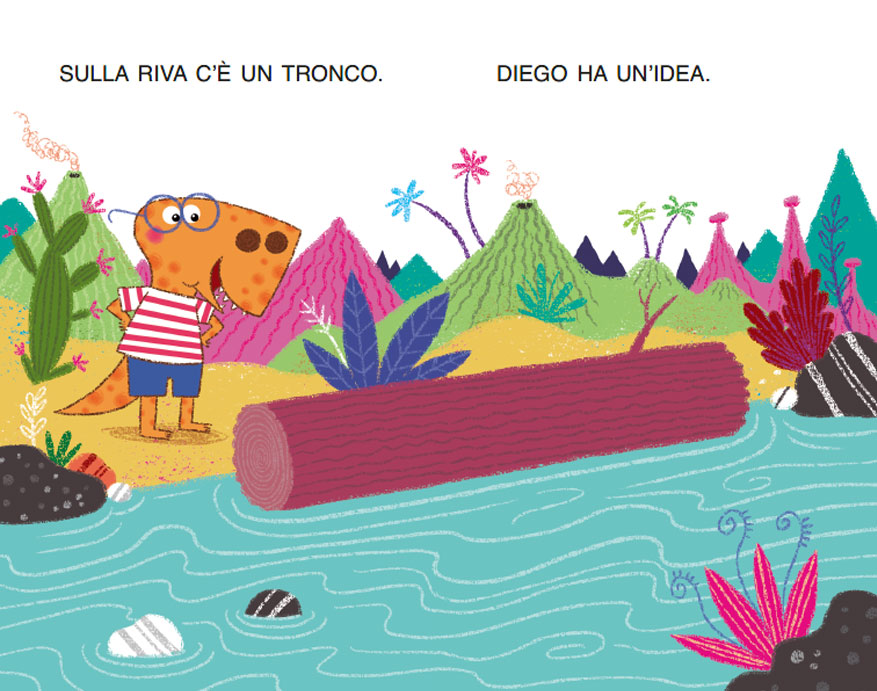 DIEGO IL DINOSAURO IN GITA SUL FIUME