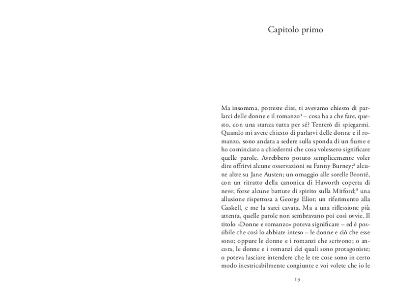 VIRGINIA WOOLF
: UNA STANZA TUTTA PER SÉ