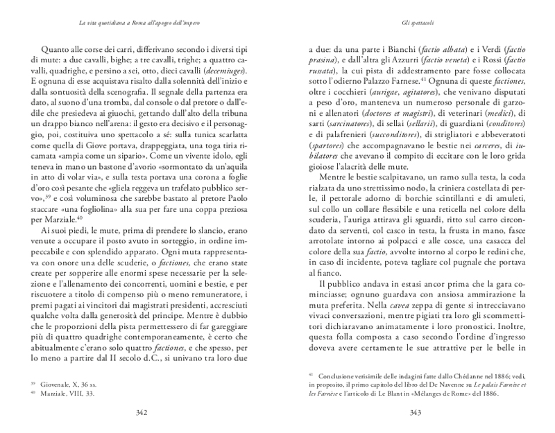 LA VITA QUOTIDIANA A ROMA ALL'APOGEO DELL'IMPERO